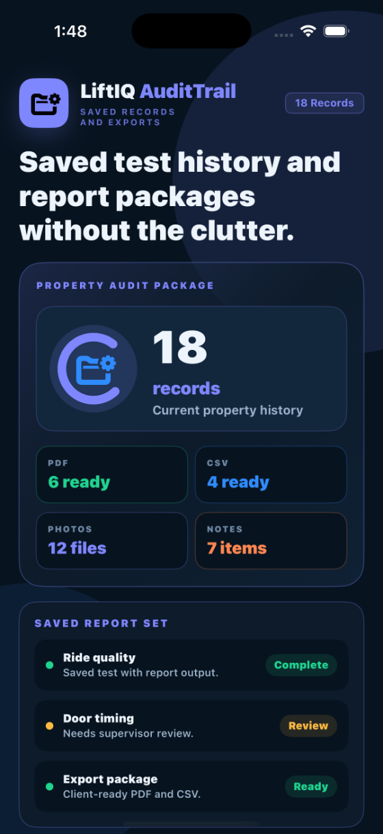 LiftIQ AuditTrail
