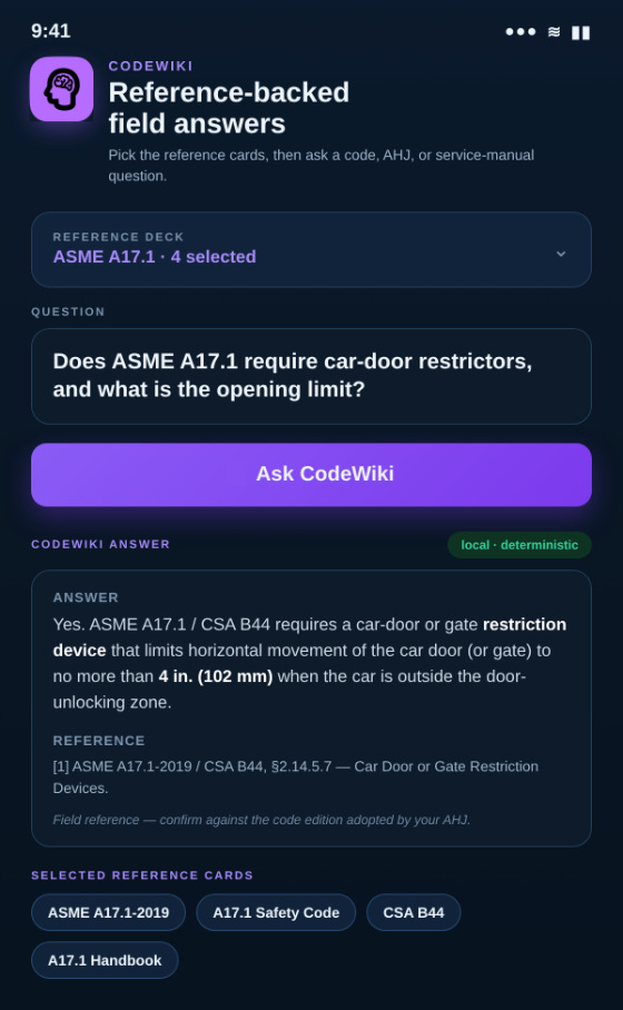 Code-backed answers